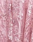 "Mandy" Short Glitter Notch Party Dress