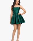 "Sasha" Lamour Sating Spaghetti Tie Dress