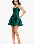 "Sasha" Lamour Sating Spaghetti Tie Dress