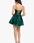 "Sasha" Lamour Sating Spaghetti Tie Dress
