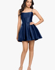 "Sasha" Lamour Satin Spaghetti Tie Dress