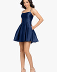 "Sasha" Lamour Satin Spaghetti Tie Dress