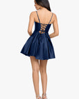 "Sasha" Lamour Satin Spaghetti Tie Dress
