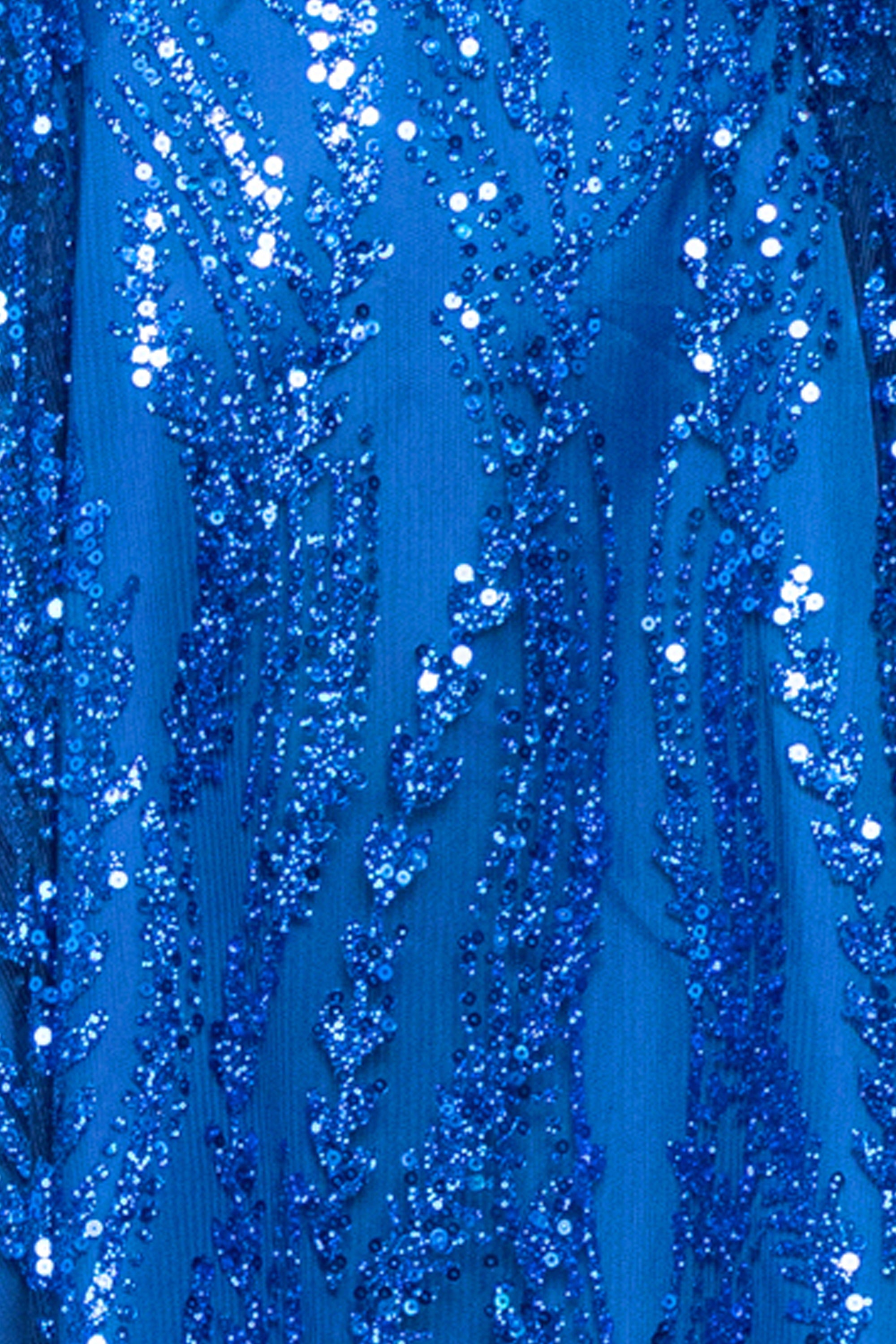 "Caroline" Short Glitter Mesh Tie Back Dress