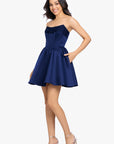 "Skye" Short Lamour Party Strapless Dress