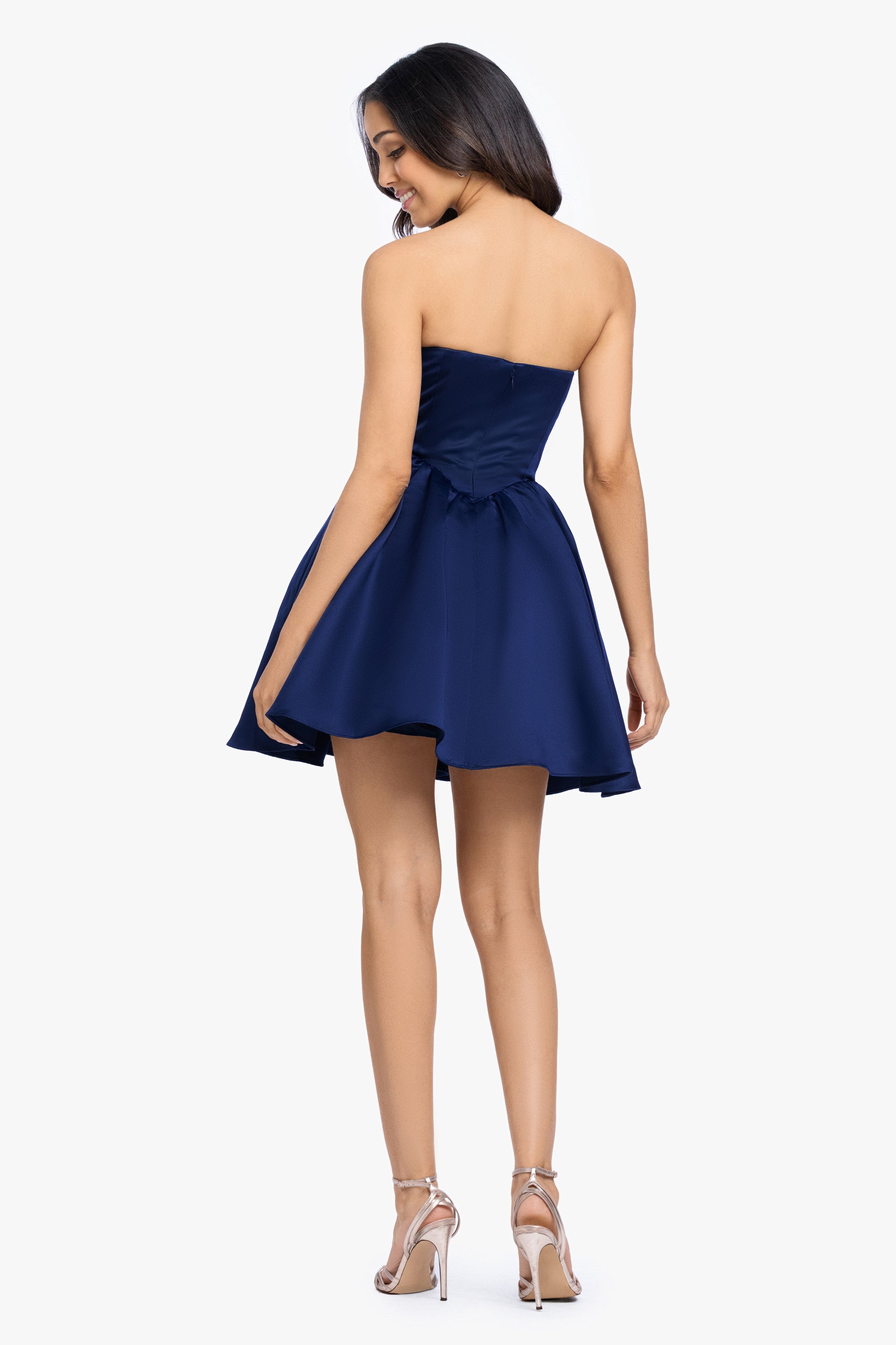 "Skye" Short Lamour Party Strapless Dress