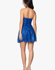 "Dawn" Short Glitter Cut Out Party Dress
