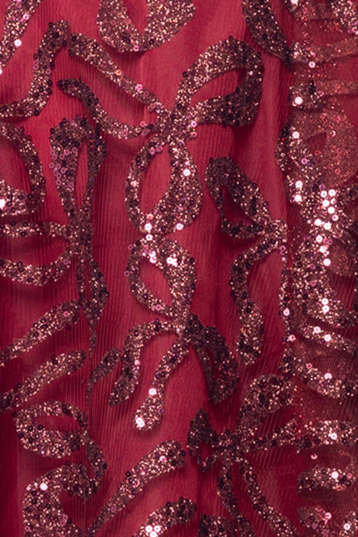 "Ruby" Short Glitter Bow Twist Dress
