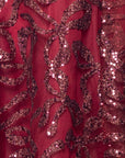 "Ruby" Short Glitter Bow Twist Dress