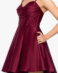 "Nyra" Short Satin Corset Dress