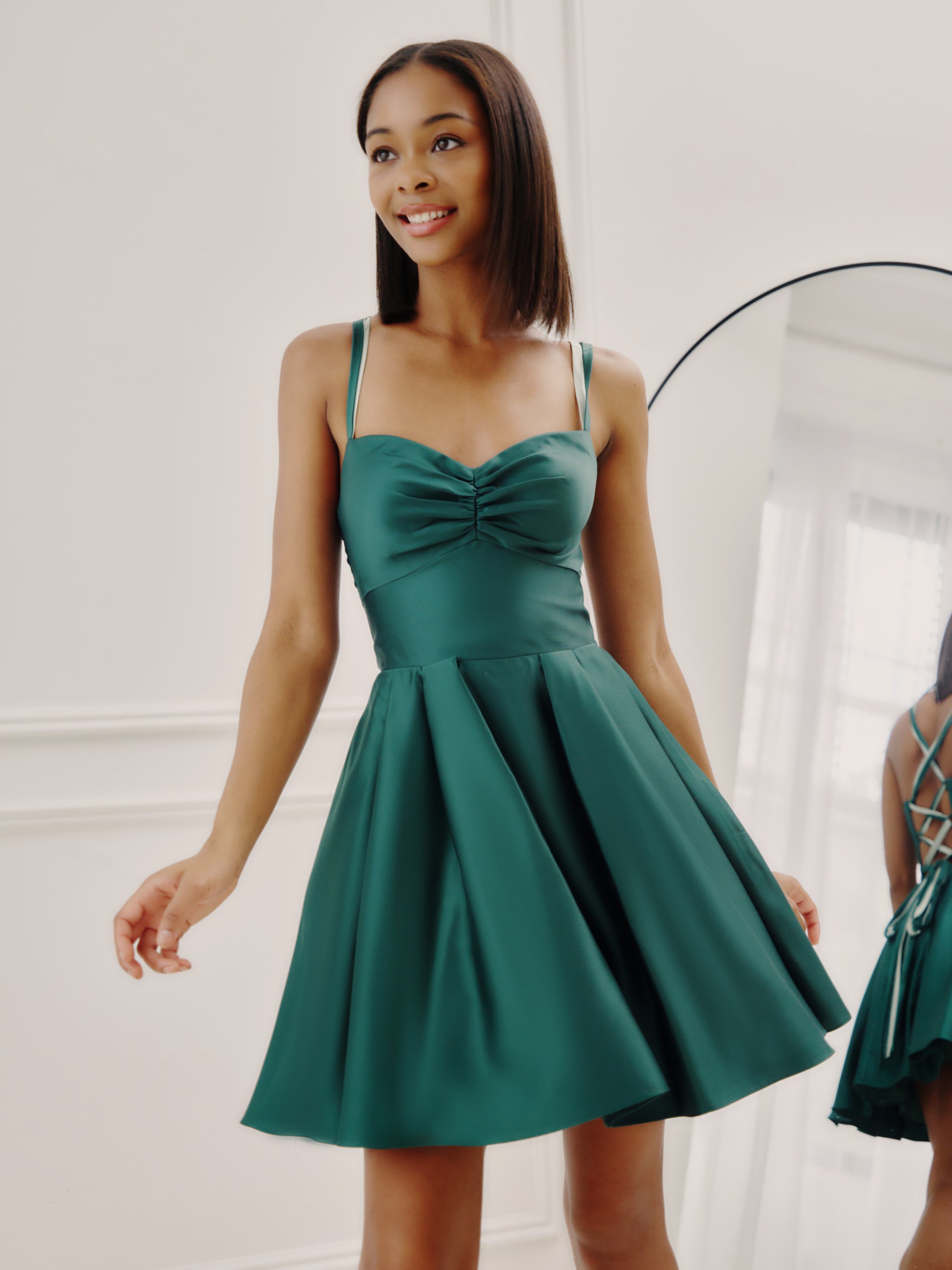 Minna" Short Lamour Satin Dress Blondie Nites Minna" Short Lamour Satin Dress Blondie Nites