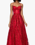 Blondie Nites "Stella" Glitter Pinch Tie Back Ballgown