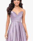 "Teddi" Strapless Rouched Party Dress