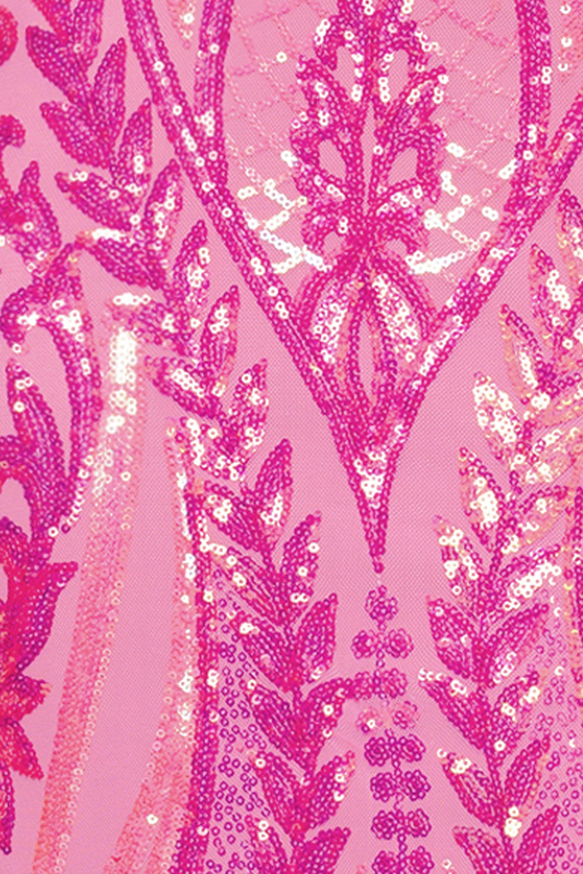 Blondie Nites "Elena" Sequin Pattern Cross Back Floor Length Dress