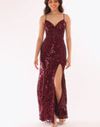 "Kelsey" Long Lace Boning Bodice Dress