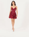 "Jenny" Short Corset Glitter Party Dress