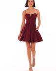 "Alexa" Short A-Line Satin Party Dress