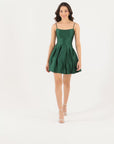 "Sasha" Lamour Sating Spaghetti Tie Dress