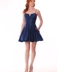 "Alexa" Short A-Line Satin Party Dress