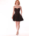 "Alexa" Short A-Line Satin Party Dress