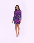 "Blaire" Short Sequin Long Sleeve Bodycon Dress