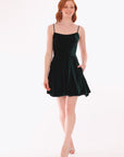 Blondie Nites "Jaycee" Velvet Tieback Sleeveless Short Dress