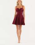 "Alexa" Short A-Line Satin Party Dress