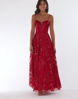 "Lory" Glitter A-Line Floor Length Dress