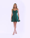 "Alexa" Short A-Line Satin Party Dress