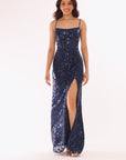 "Dora" Long Corset Sequin Lace Dress