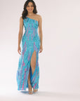 "Terri" Long Placement Sequin One Shoulder Dress
